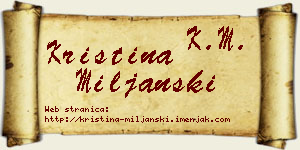 Kristina Miljanski vizit kartica